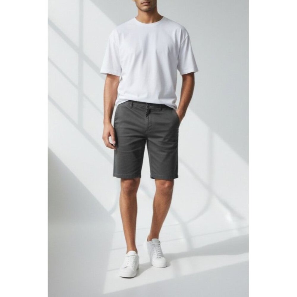 DC Mens Black Casual Shorts Size 31 With Button & Zip Closure